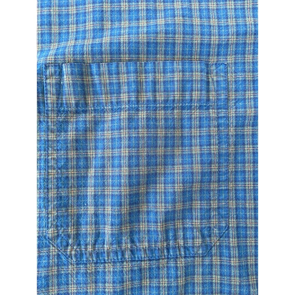 Woolrich Men’s Plaid 100% Cotton Green Long Sleeve Button Down Shirt Size Large - Picture 11 of 13